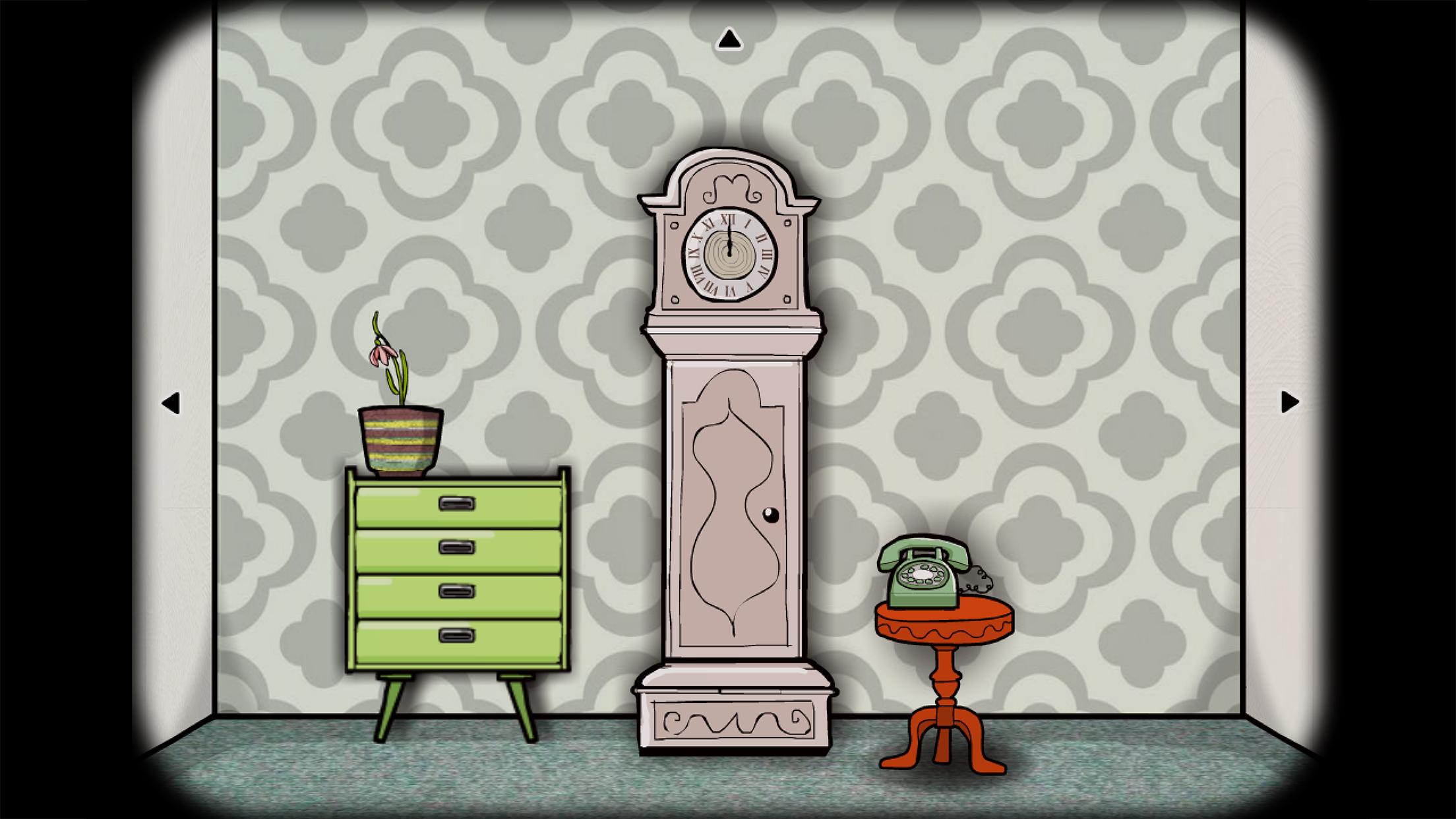 Cube Escape: Seasons — комната с часами и камином
